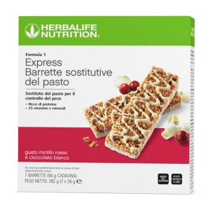 Formula 1 Express - Barrette sostitutive del pasto Mirtillo rosso e cioccolato bianco Formula 1 Express - Barrette sostitutive del pasto Mirtillo rosso e cioccolato bianco