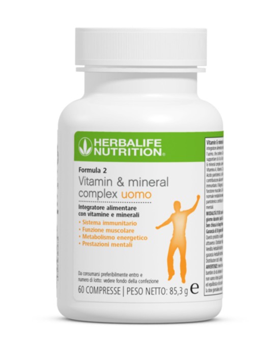 Formula 2 Vitamin & Mineral Complex Uomo 60 Compresse Formula 2 Vitamin & Mineral Complex Uomo 60 Compresse