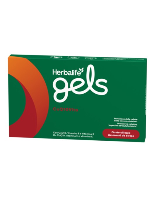 Herbalife Gels CoQ10Vita Ciliegia 30 gelatine masticabili Herbalife Gels CoQ10Vita Ciliegia 30 gelatine masticabili